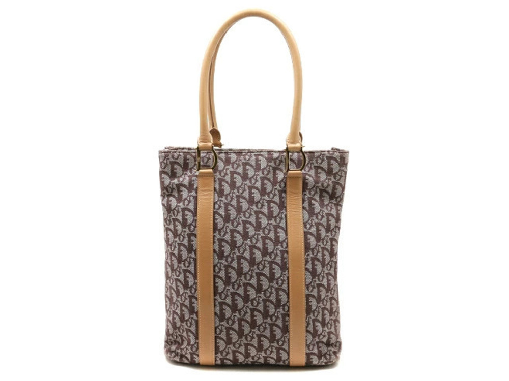 Christian Dior bag tote Trotter canvas calfskin